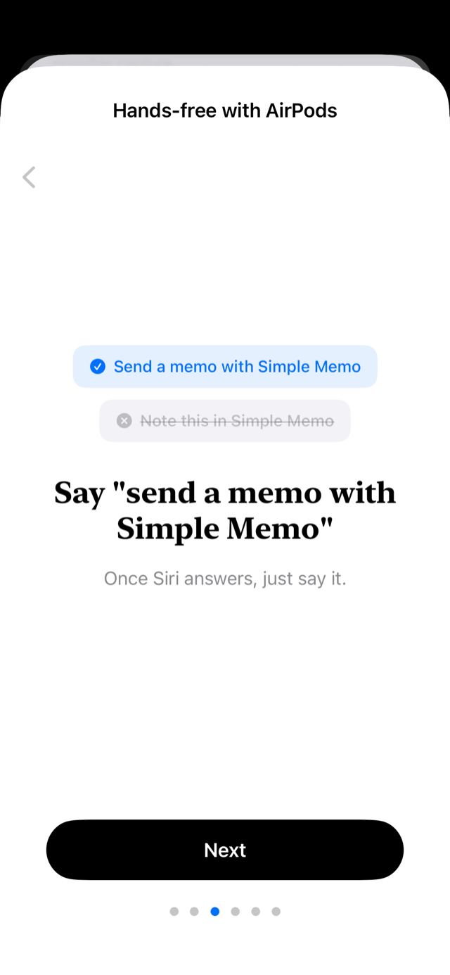 Siri setup screen 3